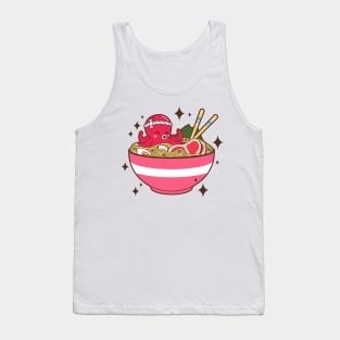 Octopus Eating Ramen Ramen Lover Tank Top